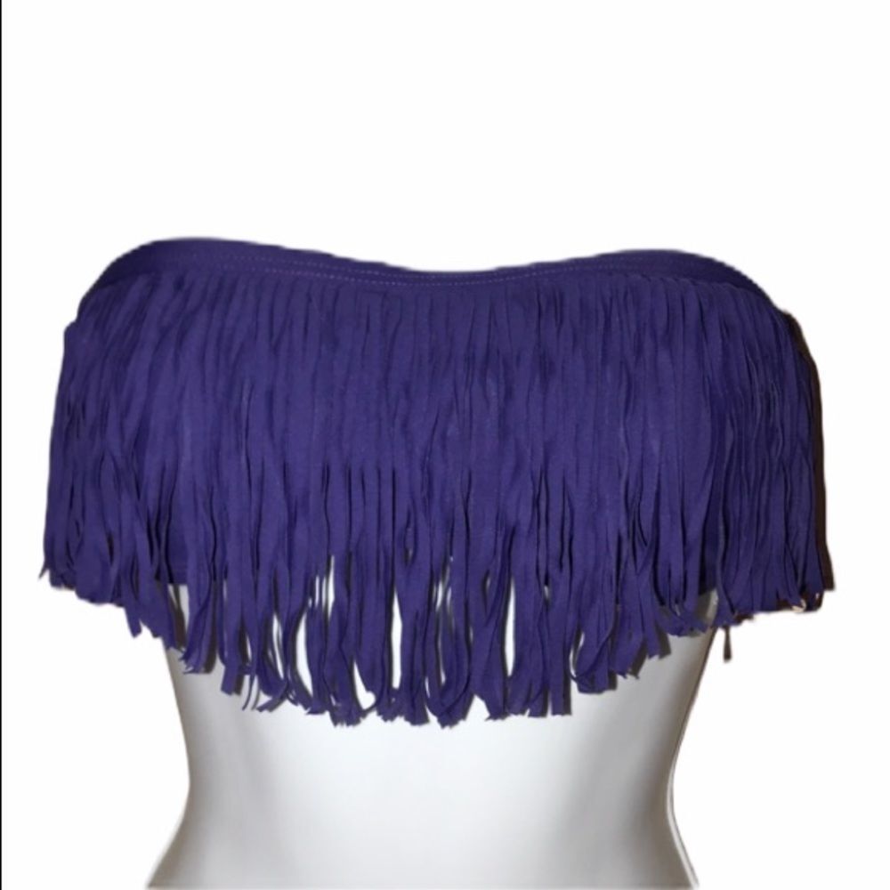 L Space Fringe Bandeau Top nwot